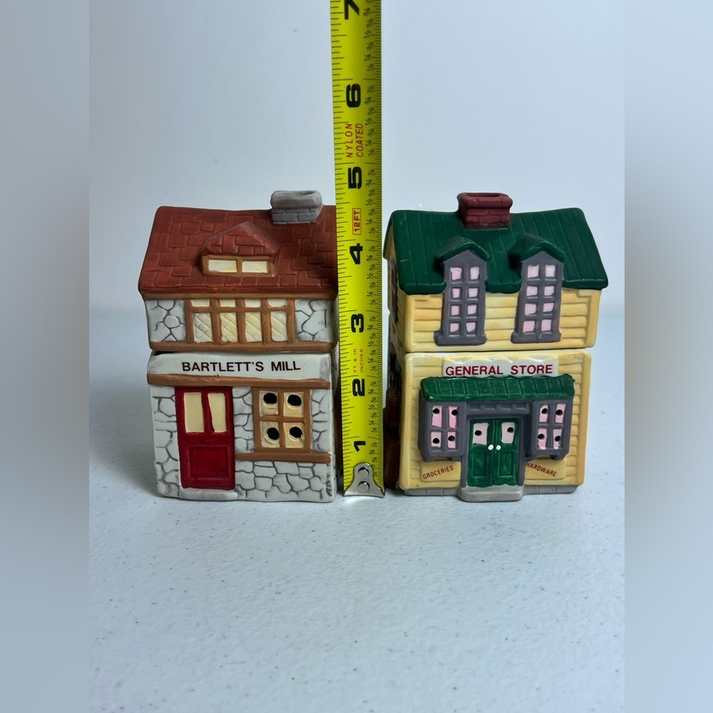 Colonial Simmer Scenter Porcelain Bisque Collectible Lot of 2 Store & Mill VTG - Picture 5 of 12